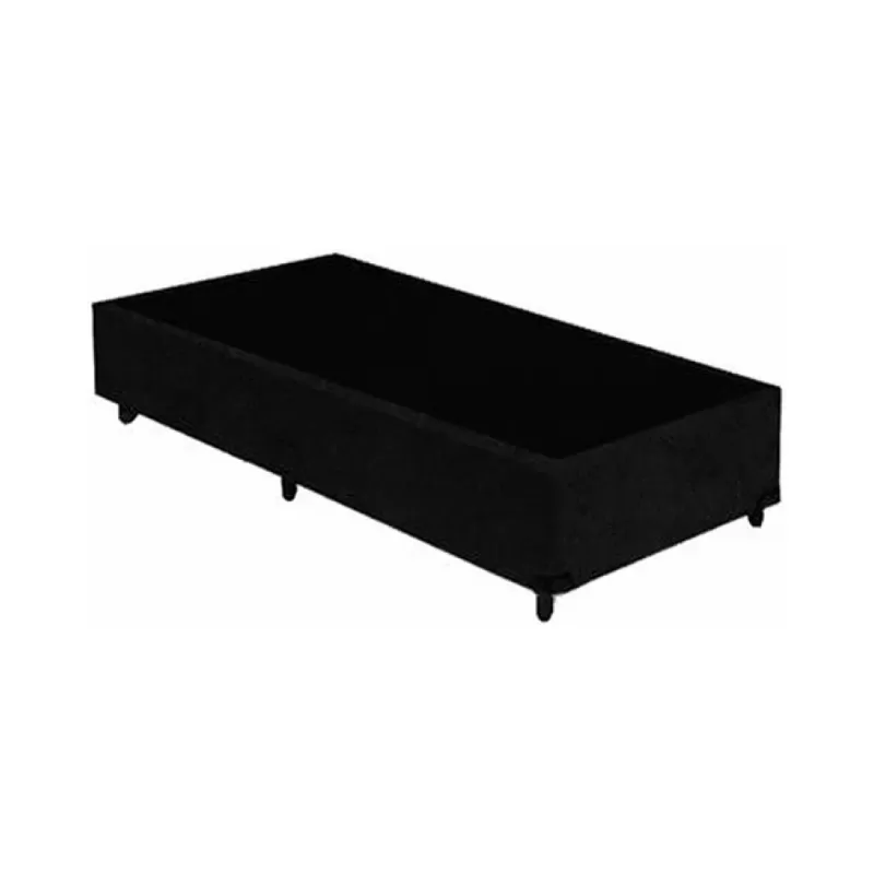 Base Cama Box Solteiro 0,88 X 1,88 X 0,28 - Preto